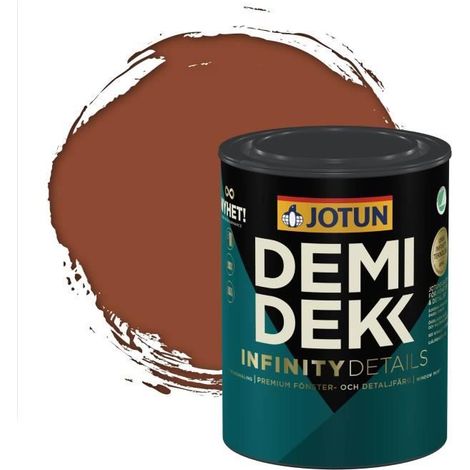 Peinture Bois - DEMIDEKK INFINITY DETAILS - Lasure Opaque Satinée - RAL 8004 - 0,75L (1/2)