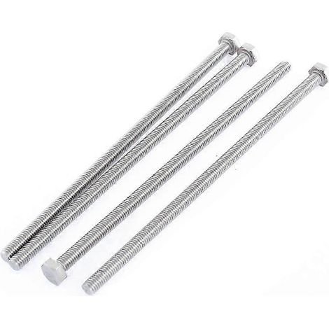 Vis à tête hexagonale entièrement filetée M6 x 150 mm en acier inoxydable (lot de 4) (1/5)