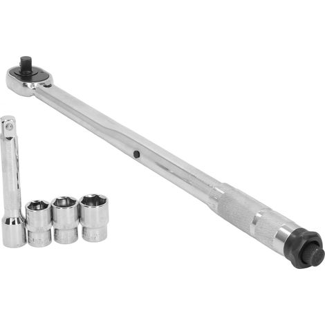 Clé dynamométrique à cliquet 1/2 pouce, clé à torsion avec douilles et rallonge, jeu d'outils de serrage (1/5)