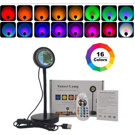 Projecteur Bluetooth Arc-en-ciel Coucher de Soleil - Décoration d'ambiance pour la maison et les cafés (1/5)
