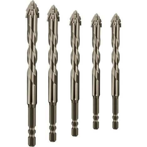 Forets combinés perceuse-taraud - Set 6 pièces titane, 4-12 mm, perçage et filetage 2-en-1, pour métal bois (1/5)