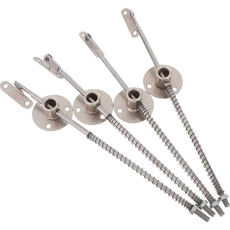 TEHAUX Lot de 4 tiges de support pour portes de meubles, vérins de porte à fermeture douce, argent (1/5)