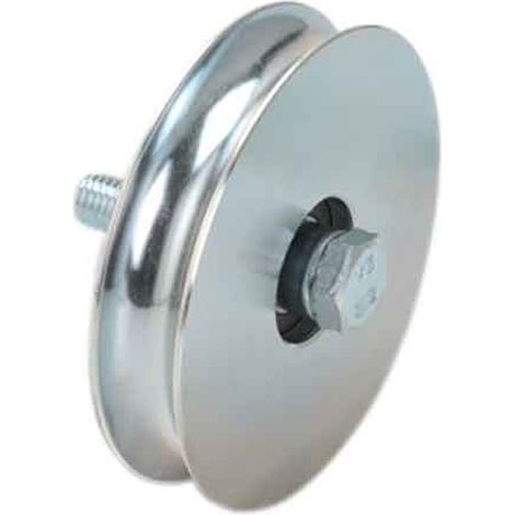 RUOTA CON BULLONE PER CANCELLI GOLA TONDA 140 mm