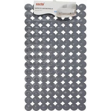 Trade Shop - Alfombrilla De Pvc Antideslizante Para Baño Ducha 67,5x36 Cm Gris 59612 - (1/2)
