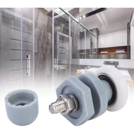 8 Stück robuste Kunststoff-Duschtürrollen, Schiebetürrollen für Badezimmer-Glastüren (25 mm) (1/4)