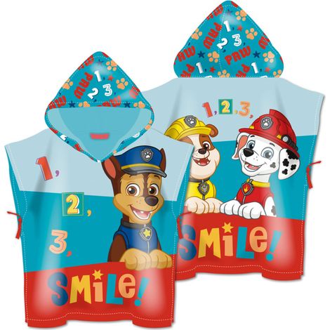 Poncho Pat' Patrouille Serviette de bain à capuche (1/3)
