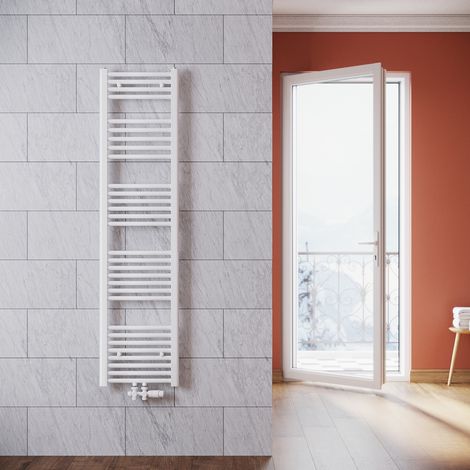 SONNI Termoarredo Scaldasalviette Verticale Radiatore ad Acqua Calda Blanco con Valvola Connessione Centrale 1600x400mm, 739 W (1/5)