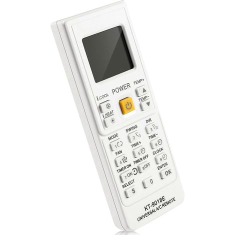 Télécommande universelle pour climatiseur compatible avec Toshiba, Panasonic, Sanyo, NEC, Fujitsu, LG et Aux KT-9018E (1/5)