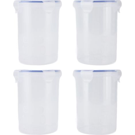Ensemble de récipients à peinture : pot de rangement hermétique transparent de 1000 ml avec bille de mélange et pinceau pour repeindre avec les restes de peinture. (1/5)