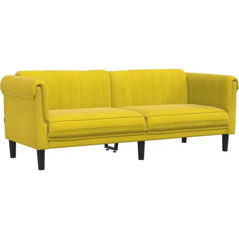 Canapé à 3 places,Sofa pour Salon,Banquette jaune velours CFW567167 (1/5)