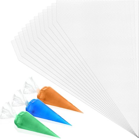 200 poches petites pour douilles 8 pouces - Sachets jetables pour glaçage - Mini poches à douille sans embout pour crème et décorations de desserts (1/5)