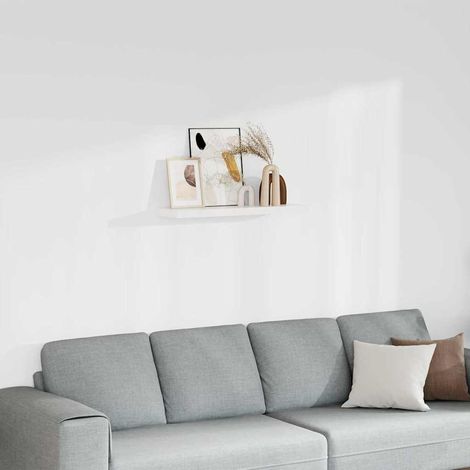vidaXL Estante flotante de pared MDF blanco 80x23,5x3,8 cm (1/5)