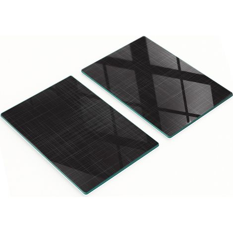 Tablas decorativas de vidrio para servir aperitivos con textura de lino, 2x40x52 cm. (1/5)