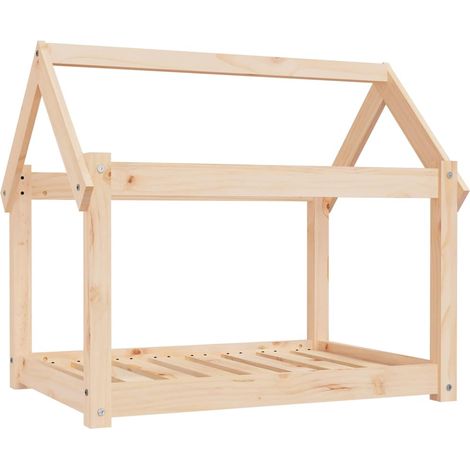 Lit pour chien 81x60x70 cm Bois de pin solide (1/5)