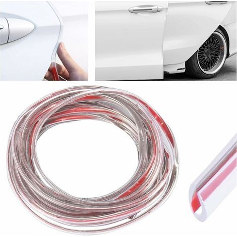 Protection Portiere Voiture, 5M Car Edge Trim Seal Pad de Protecteur de Bord de Porte de Voiture en forme de U(Transparent)-Muntra (1/4)