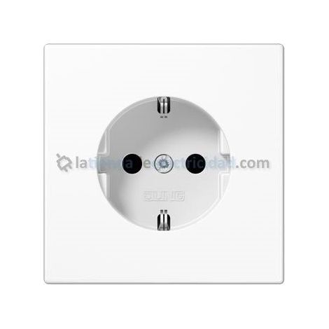 Cache de fond de fiche schuko 2P + TT BLANC JUNG LS 1520 KI PL WW (1/2)