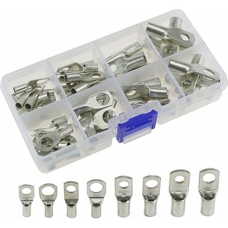 FOREHILL 60 pcs trou de boulon en cuivre étamé anneau à sertir bornes de batterie connecteur SC aperçu de la bouche (1/5)