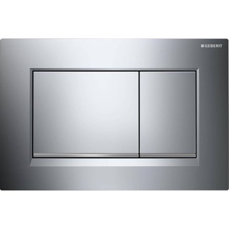 Plaque de déclenchement Geberit Sigma 30 à double touche (1,6/0,8 gallon par chasse), argent mat (1/3)