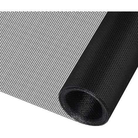 250x120cm Moustiquaire Fenêtre, Rouleau moustiquaire en fibre de verre, Filet anti-insectes Mouches - noir