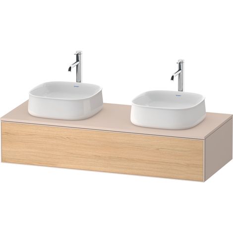Lavabo de consola Duravit Zencha, 1300x550mm,1 extraíble, 2
