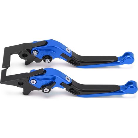 2 leviers de frein et d'embrayage moto réglables en alliage d'aluminium CNC, remplacement pour ADV150 2019-2021, bleu (1/5)