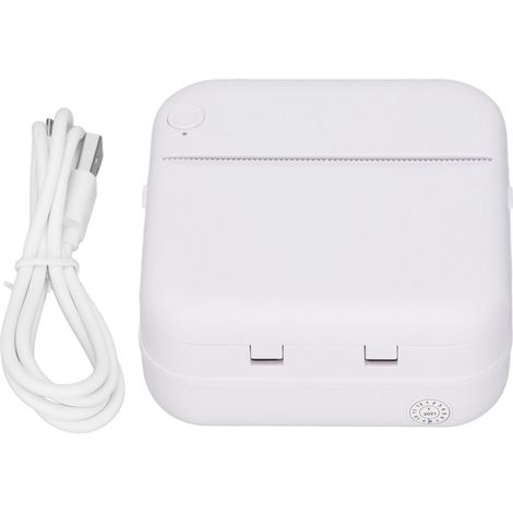 Imprimante portable 200 DPI, design ergonomique, connexion sans fil, papier thermique, sans encre, mini-imprimante pour la maison et le bureau, bleu