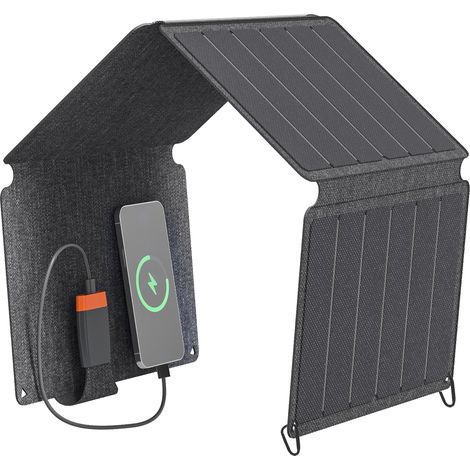 HOMCOM 36W Foldable Portable Solar Panel with Type-C to USB-A Charging Port (1/5)