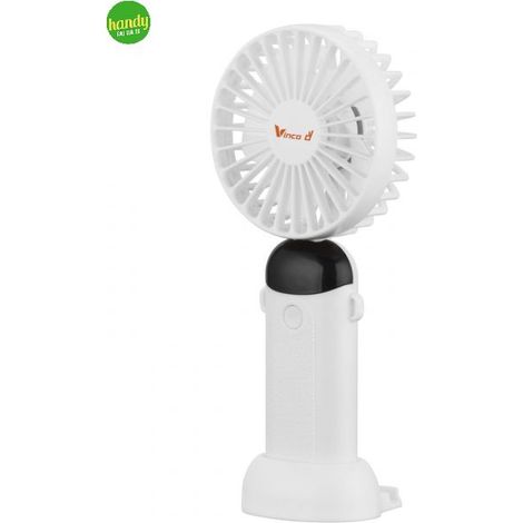 Ventilatore Portatile Vinco Ricaricabile USB da 5W con indicatore di carica e base porta cellulare – 70628