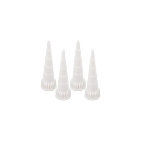 Ensemble de 4 Embouts de Calfeutrage en Caoutchouc, Pointes Coupantes pour Application Précise, Kit D’Outils de Finition pour Travaux D’Étanchéité, Accessoires Solide pour Usage (1/5)