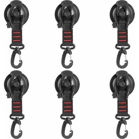 Set di 6 ventose resistenti con ganci, ideali per bagno, cucina, asciugamani da doccia e campeggio -Crezuo