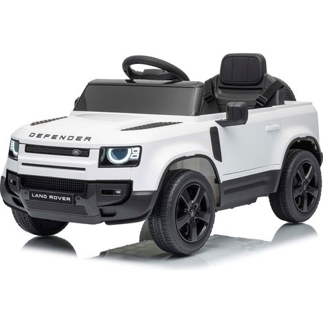 Macchina Elettrica per Bambini Licenza Land Rover Defender Small 12V con Telecomando Bianco (1/5)