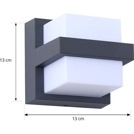 [GEBRAUCHT] B-Ware Lindby Außenwandleuchte Gartenleuchte Fyra LED dimmbar CCT RGB dunkelgrau Lampe (1/2)