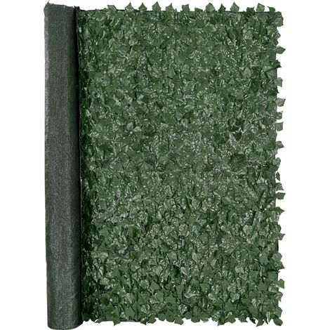 VEVOR Valla de Privacidad de Hiedra, 1830 x 2440 mm, Pantalla de Pared Verde Artificial, Valla de Hiedra Verde con Respaldo de Tela de Malla y Junta Reforzada, Setos Falsos Decoración de Hojas de Vid