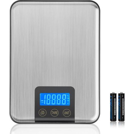 Balance de cuisine numérique professionnelle de 15 kg, avec une grande surface de pesée et une précision jusqu'à 1 g. (1/5)