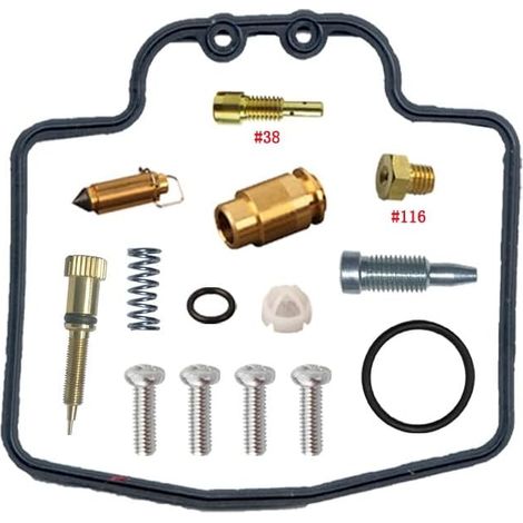 Vergaser Reparatursatz für XN125 2001-2002 125cc 125 Basic Kit Passend für XN125 einzeln 125cc kraftstoffbeständige Nitrildichtungen, präzise Messingdüsen, Dichtungen und O-R (1/4)