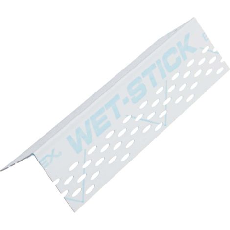 Strait-Flex Kantenprofil Wet Stick 90 Grad Winkel Weiß 50 Stück á 274cm hoher Kantenschutz, für Außenkanten im Trockenbau, einfache Verarbeitung (1/5)