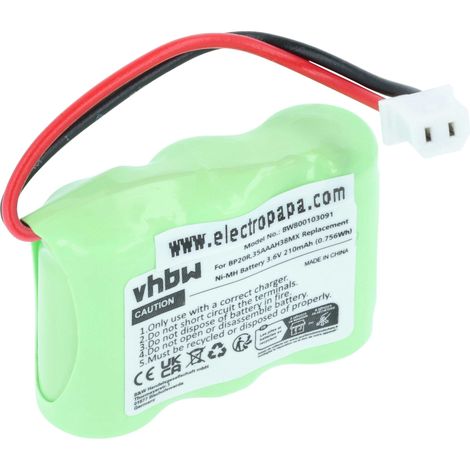 vhbw Battery compatible with Dogtra YS-500 Tapper Stopper Collar Dog Collar Trainer (210mAh, 3.6 V, NiMH)