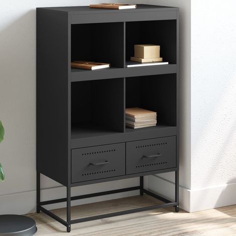 vidaXL Credenza Nera 68x39x111,5 cm Acciaio (1/5)