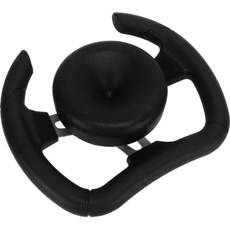 Universelles 277-mm-Rennlenkrad mit 135-mm-Adapter, schwarzes PU-Material, geeignet für Sportrennwagen und Go-Karts.