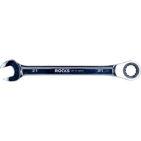Chiave combinata a cricchetto ROOKS 21 mm in acciaio CrV 6150 (OK-01.6014)