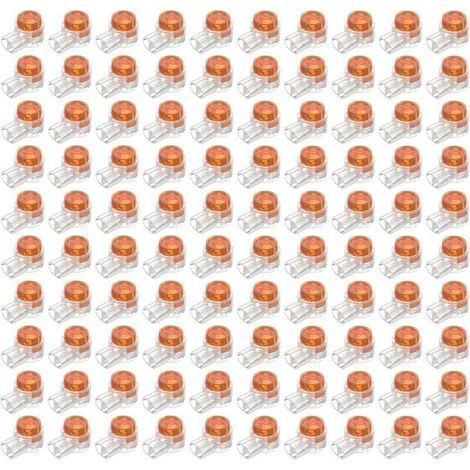 100pcs Scotchlok UY Waterproof Connector, Resin-Filled Cable Connectors, Cable Ties for Garden & Outdoor Use, Robotic Lawn Mower (1/4)
