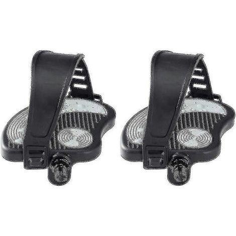 HONORNIC - Pedale mit Riemen für Heimtrainer und Spinning-Bikes, 1/2 Zoll (1/5)