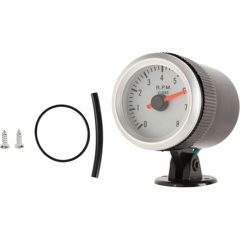 Tachometer - 52 mm - Affichage Analogique à Aiguille - Rétroéclairage Rouge - Pour Véhicules Essence 1 4 6 8 Cylindres - 1 Pièce (1/5)