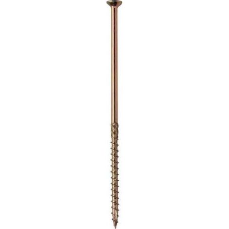Rnemitery – Senkkopf-Holzschrauben 6x150 mm, zweifarbig verzinkt – Gehärteter Stahl für Brettschichtholzträger – Schachtel mit 100 Stück (1/5)
