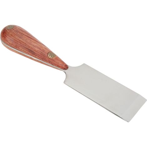 Éplucheur de cuir, lame robuste en acier inoxydable, manche plat en bois, outil de découpe du cuir à faire soi-même (1/5)