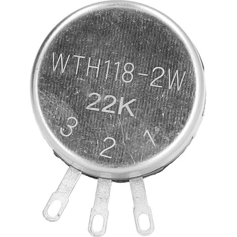 Kit d'assortiment de 20 potentiomètres à simple tour à film de carbone rotatifs coniques WTH118‑2W22K (1/5)