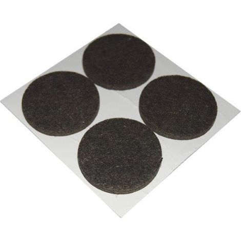 FELTRINI ADESIVI TONDI Ø  35 MM. - MARRONE - 4 PZ.