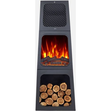 Ventilo-chauffeur céramique PTC Cornelius 1800W Noir 2 puissances Effet Flamme (1/2)