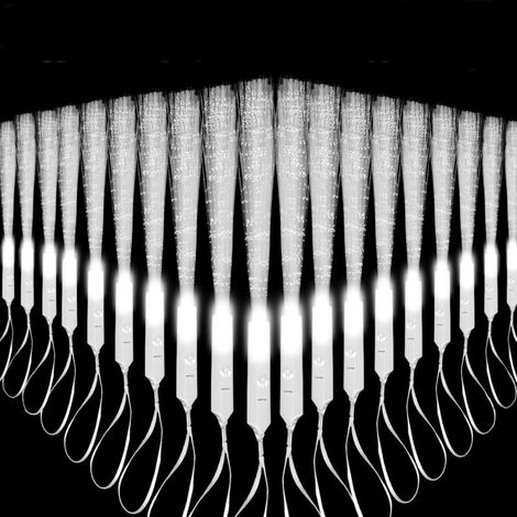 24-96 Fibre Optique Lumineuse : Lumière LED blanche avec lumières à fibre optique clignotantes, 3 modes d'éclairage, convient aux mariages, fêtes et célébrations (24 cm, 35 cm). (1/4)