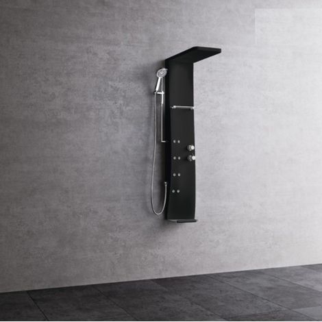 Colonne de douche noire NOVELLINI DRESS S 158 cm-Noir-Noir-28 -- (1/5)